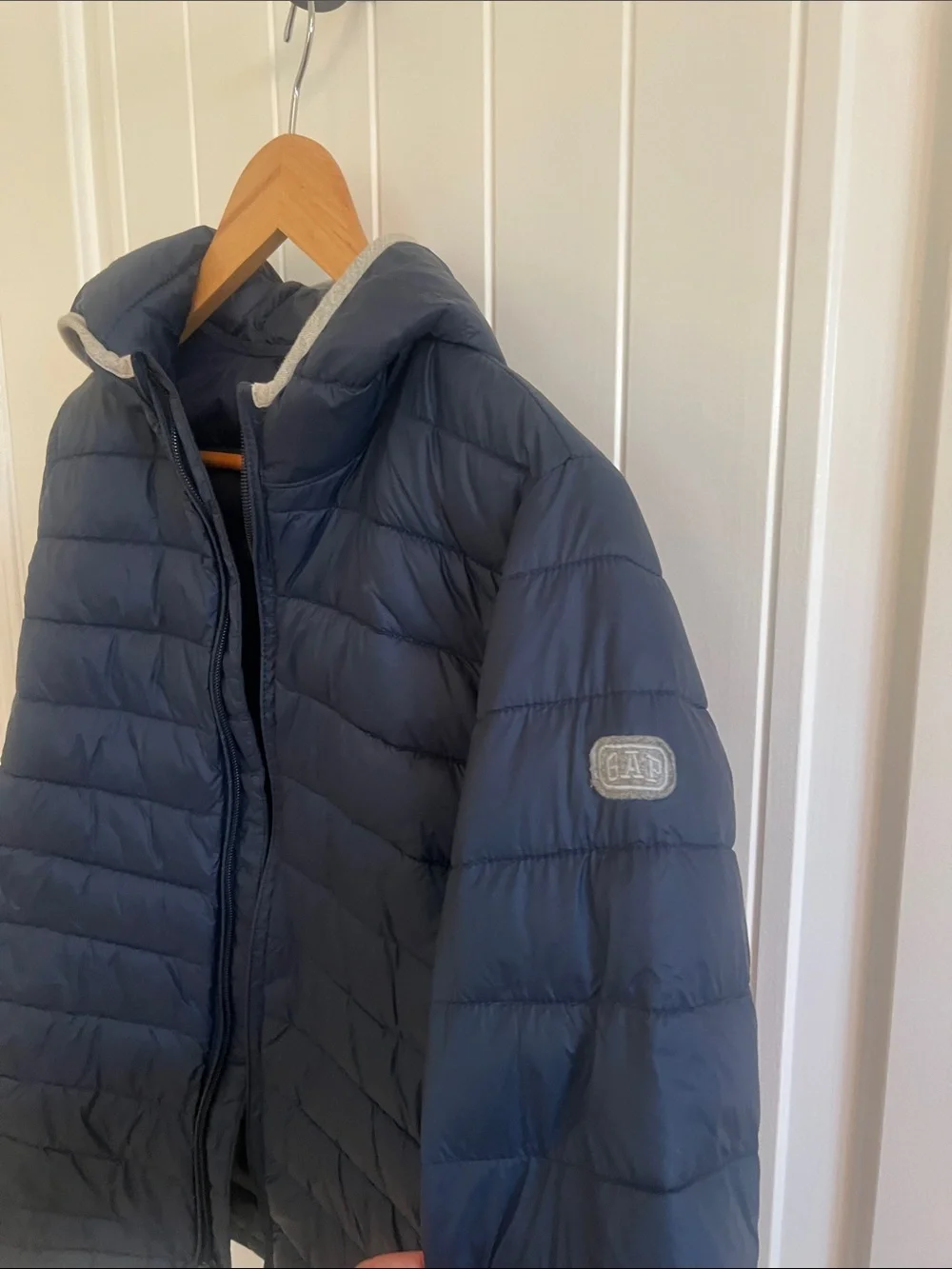 GAP Kids Navy Hooded Quilted Puffer Jacket